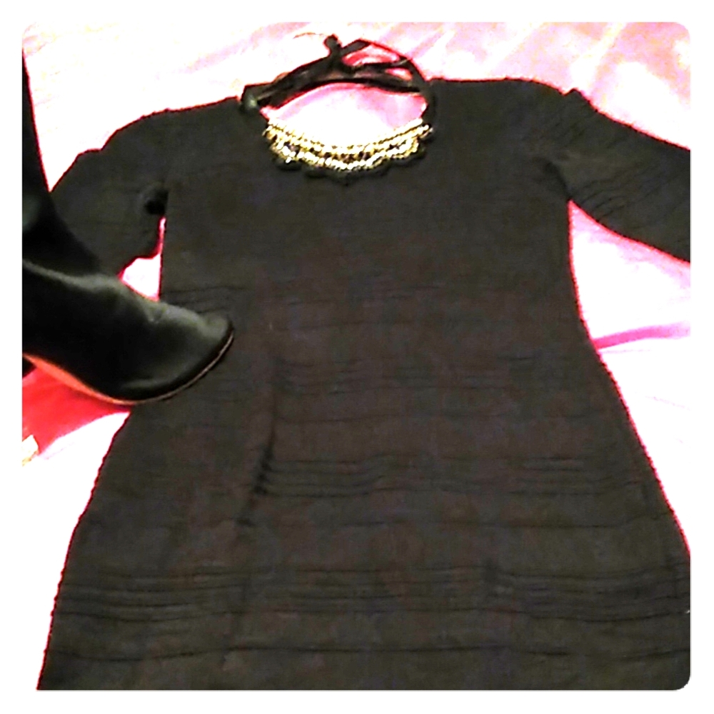 Black sweater dress